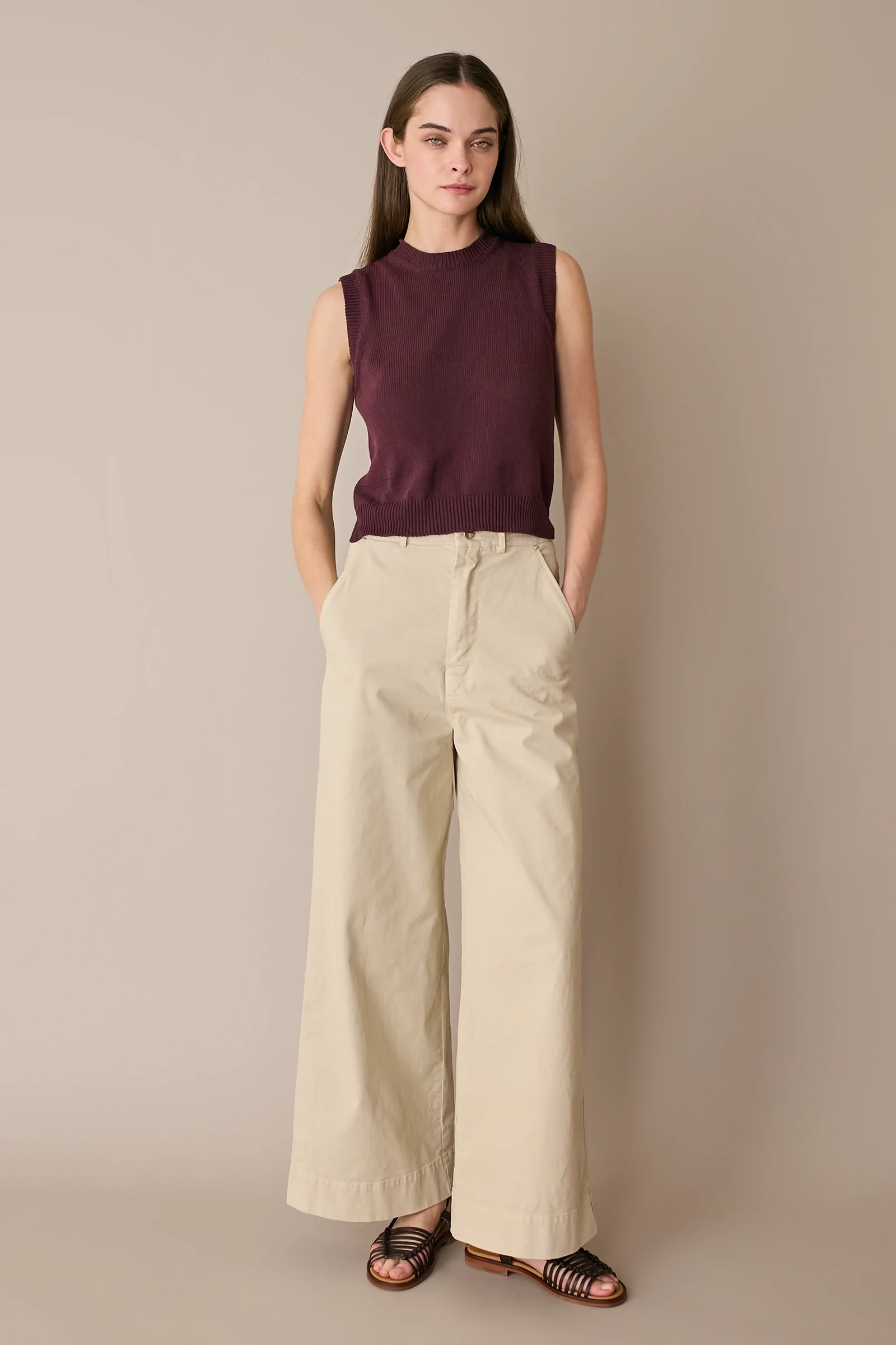 Pantaloni in cotone a gamba dritta - Image 10