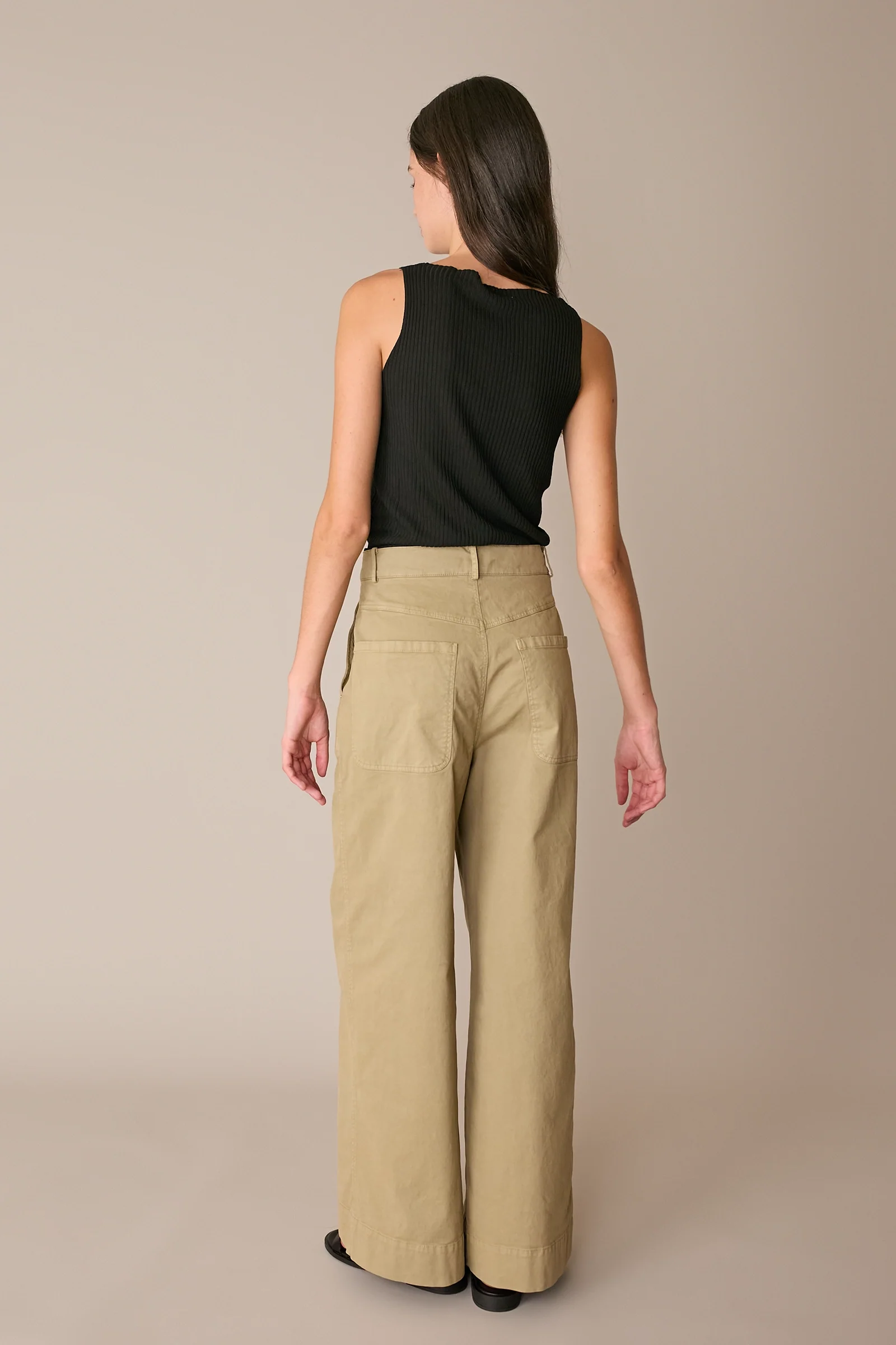 Pantaloni in cotone a gamba dritta - Image 6