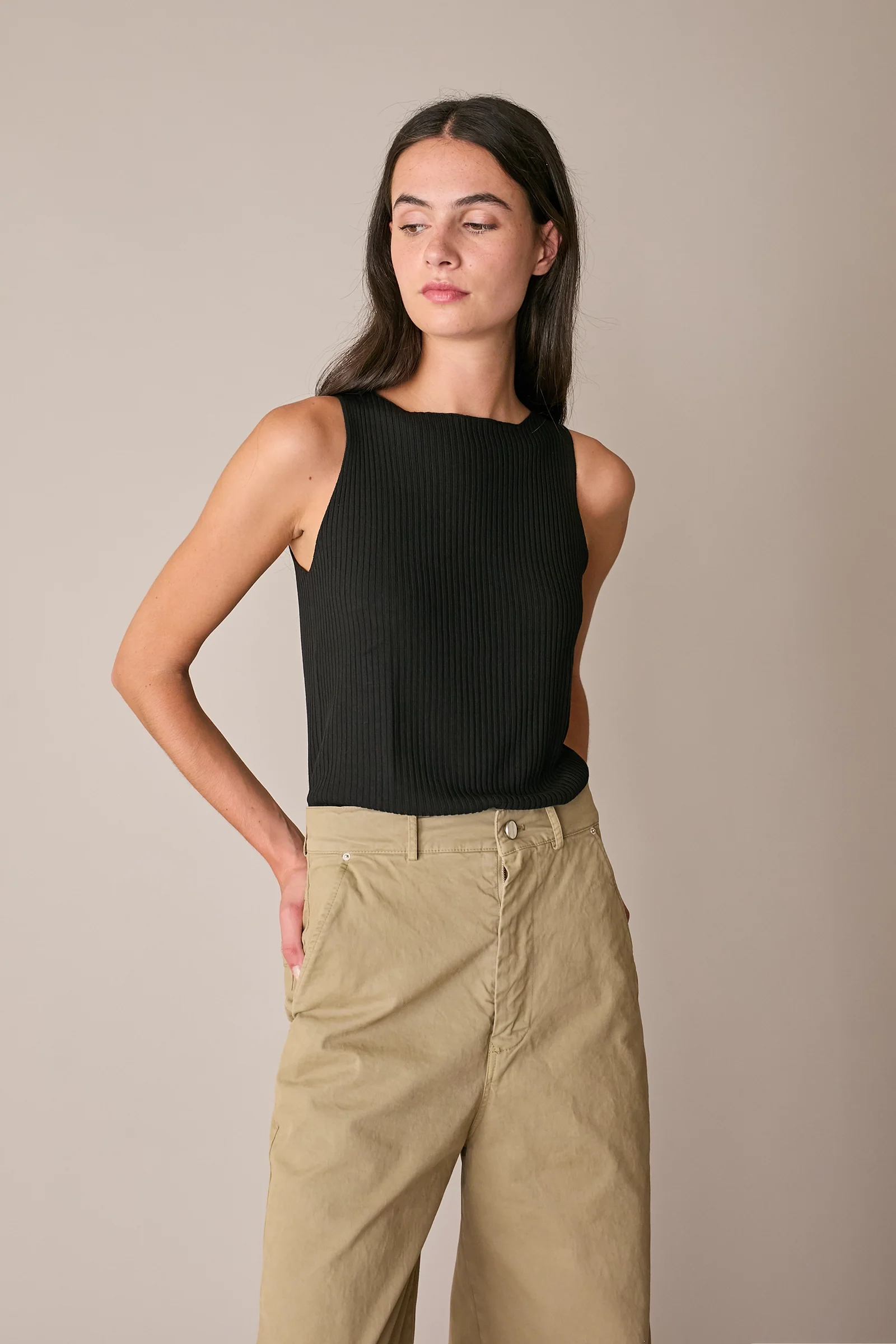 Pantaloni in cotone a gamba dritta - Image 7