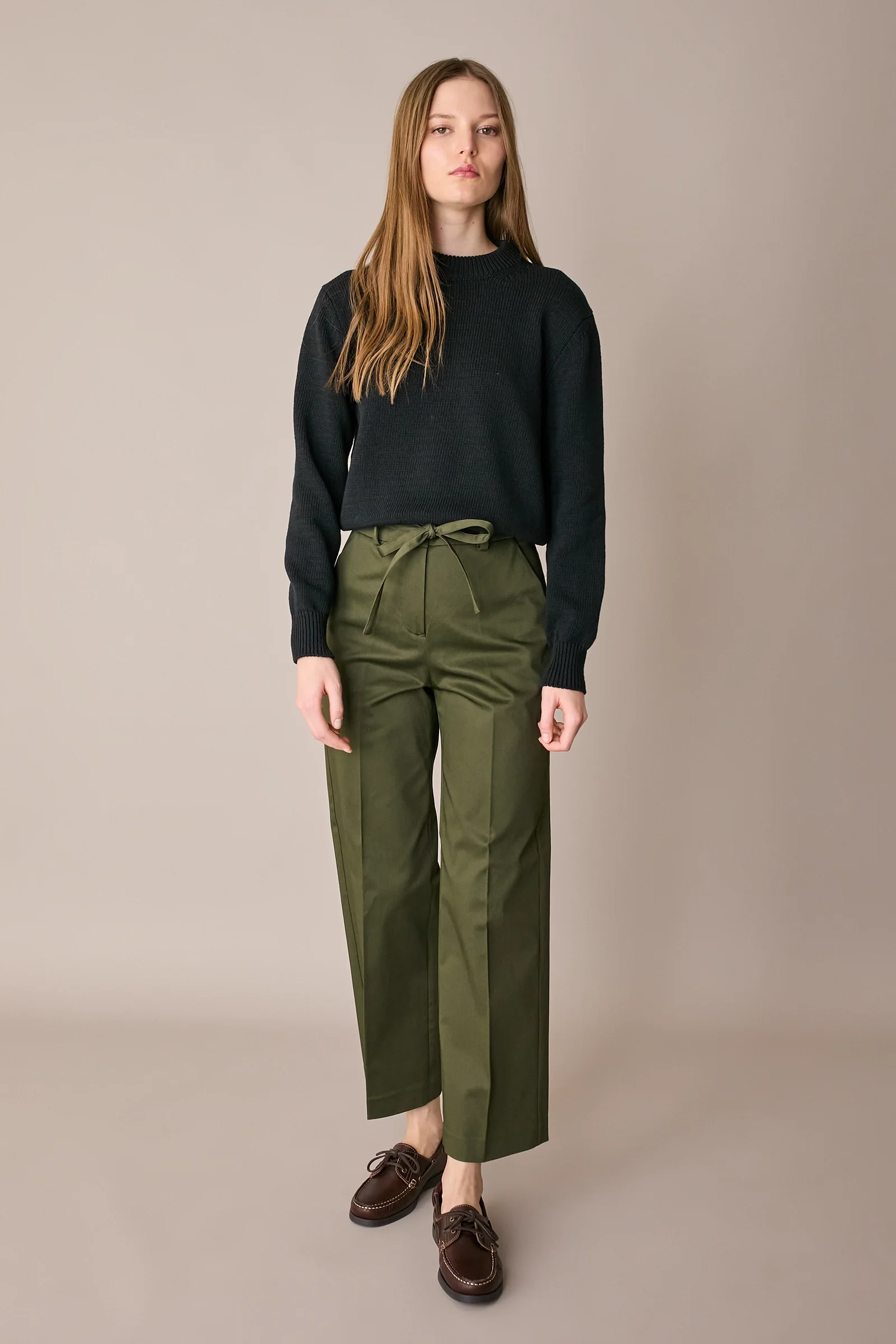Pantaloni in cotone con cintura - Image 15