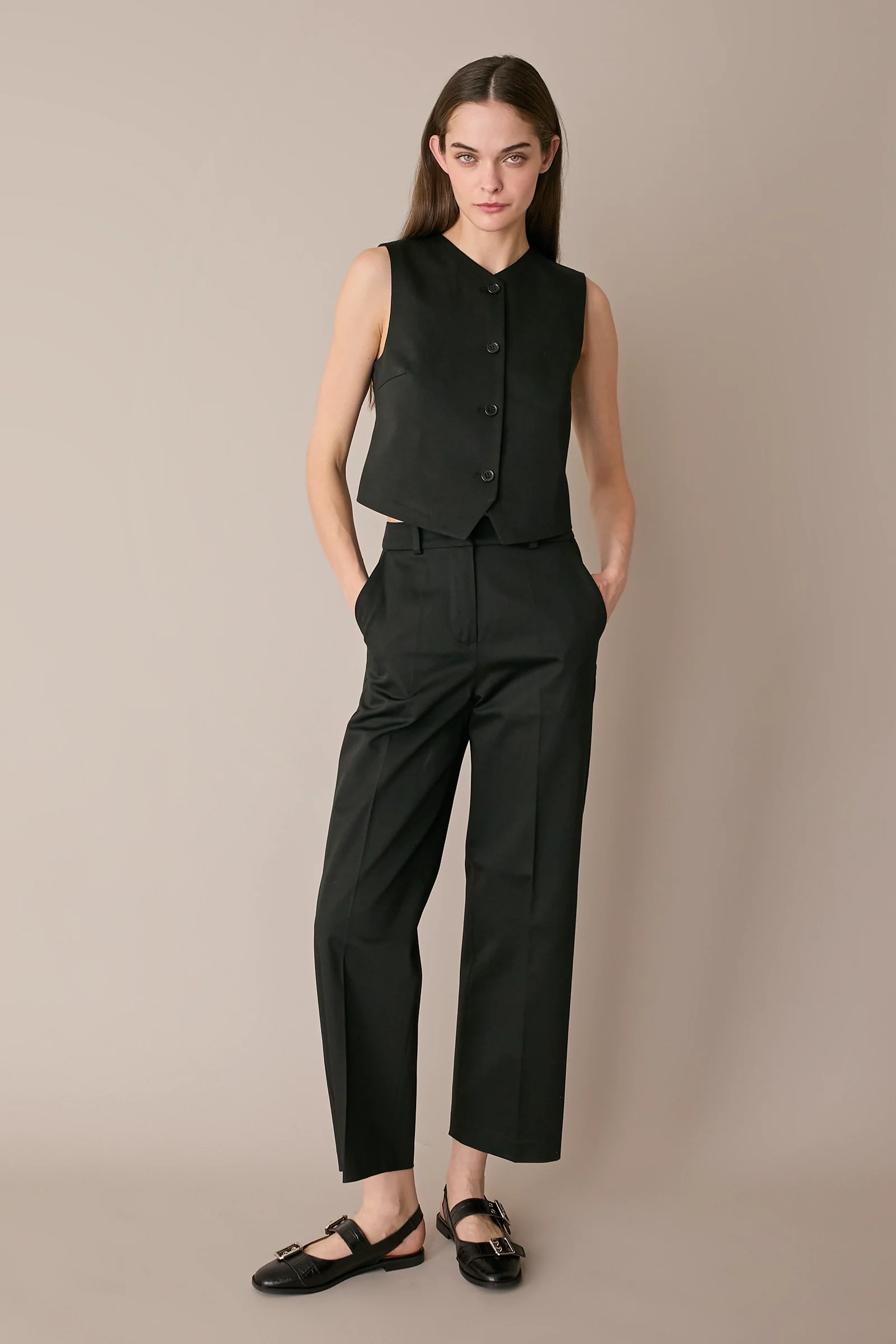 Pantaloni in cotone con cintura - Image 19