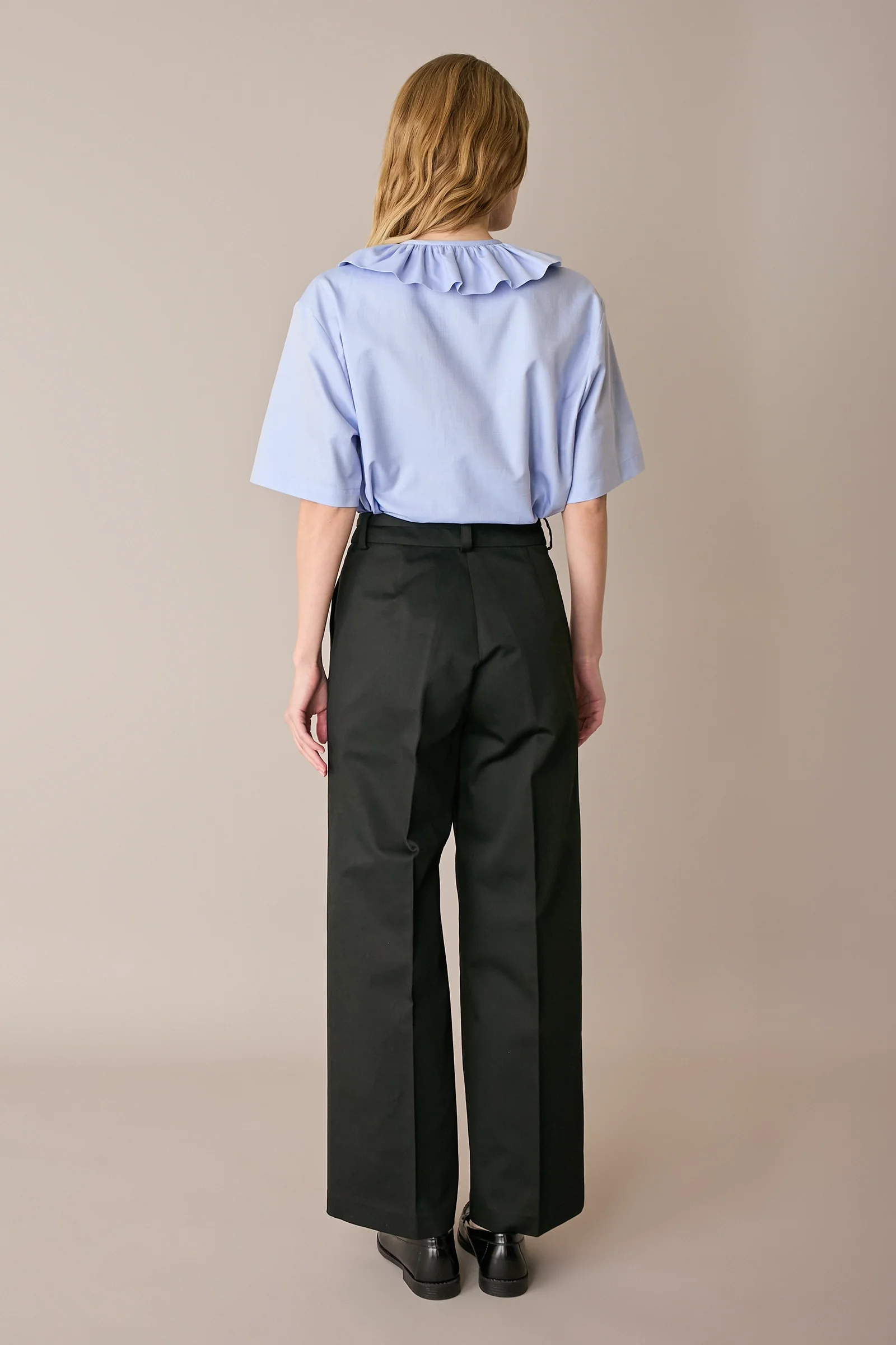 Pantaloni in cotone con cintura - Image 26