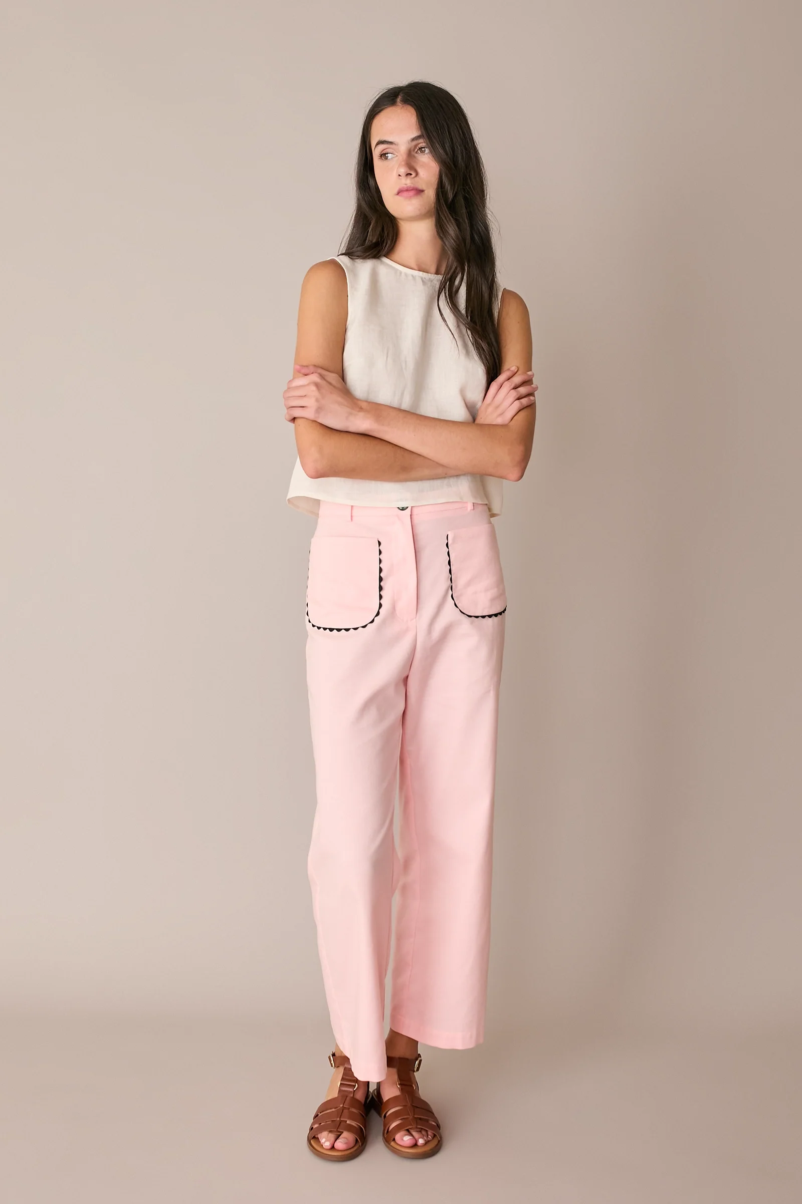 Pantaloni lunghi con serpentina