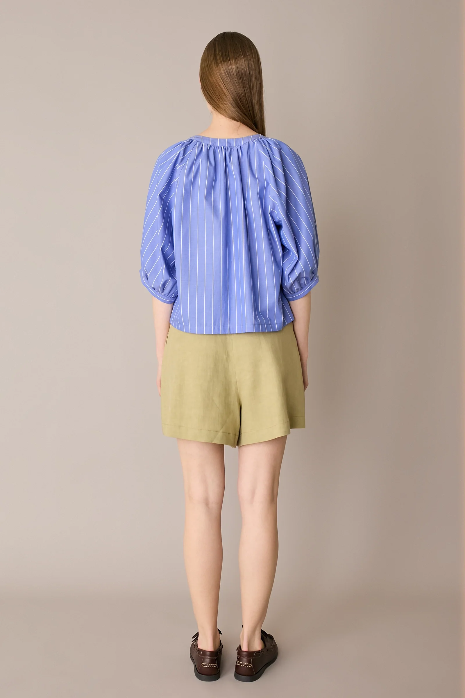 Shorts in blend di lino con pinces - Image 10