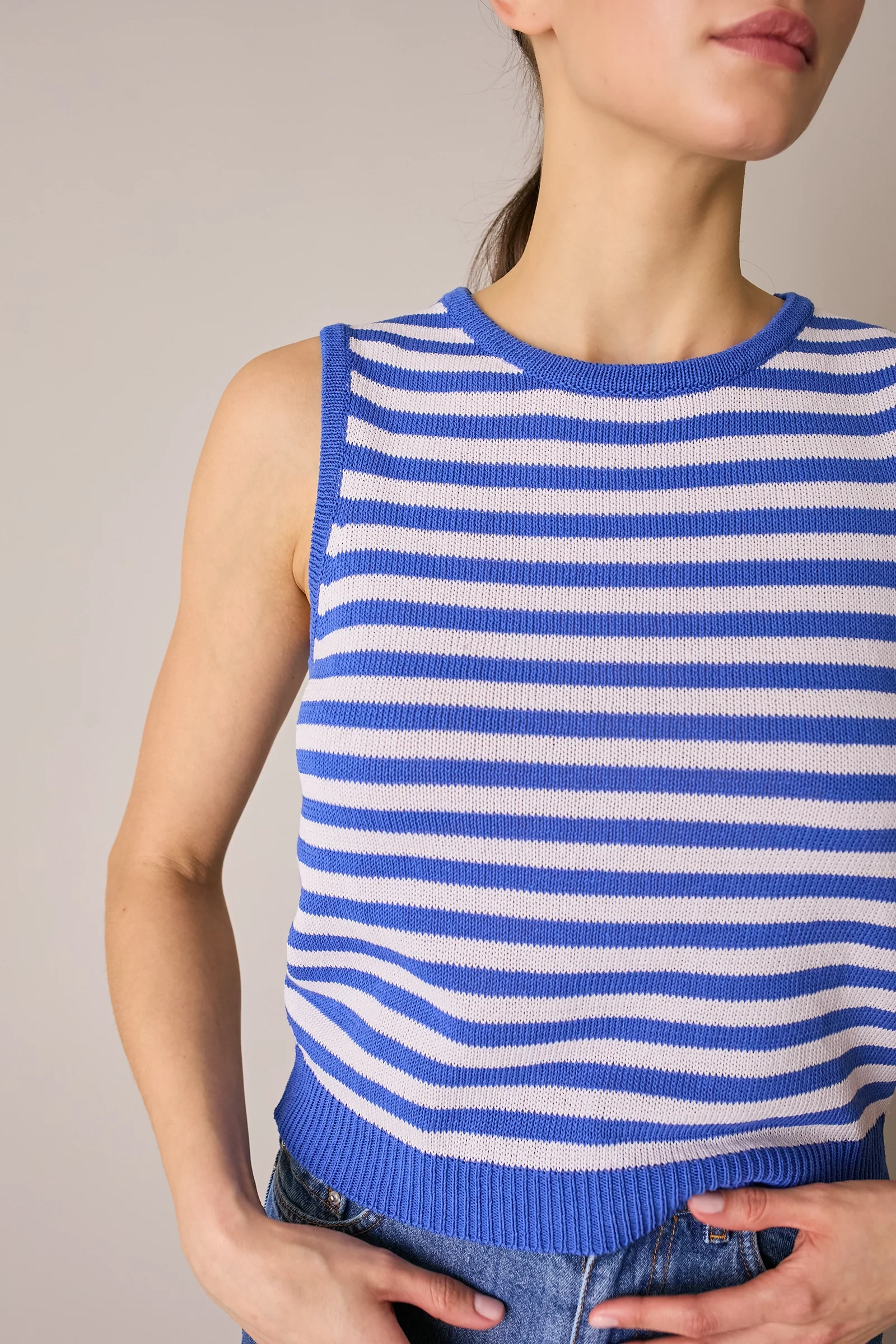 Top a righe in cotone - Image 3