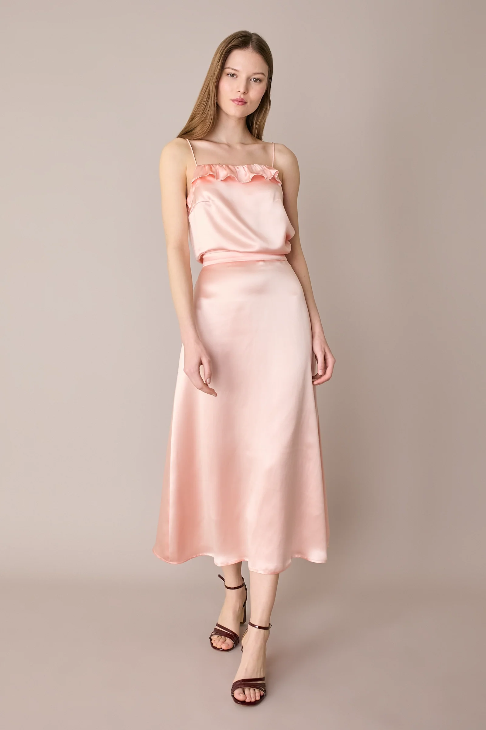 Top in blend di seta con spalline sottili - Image 7