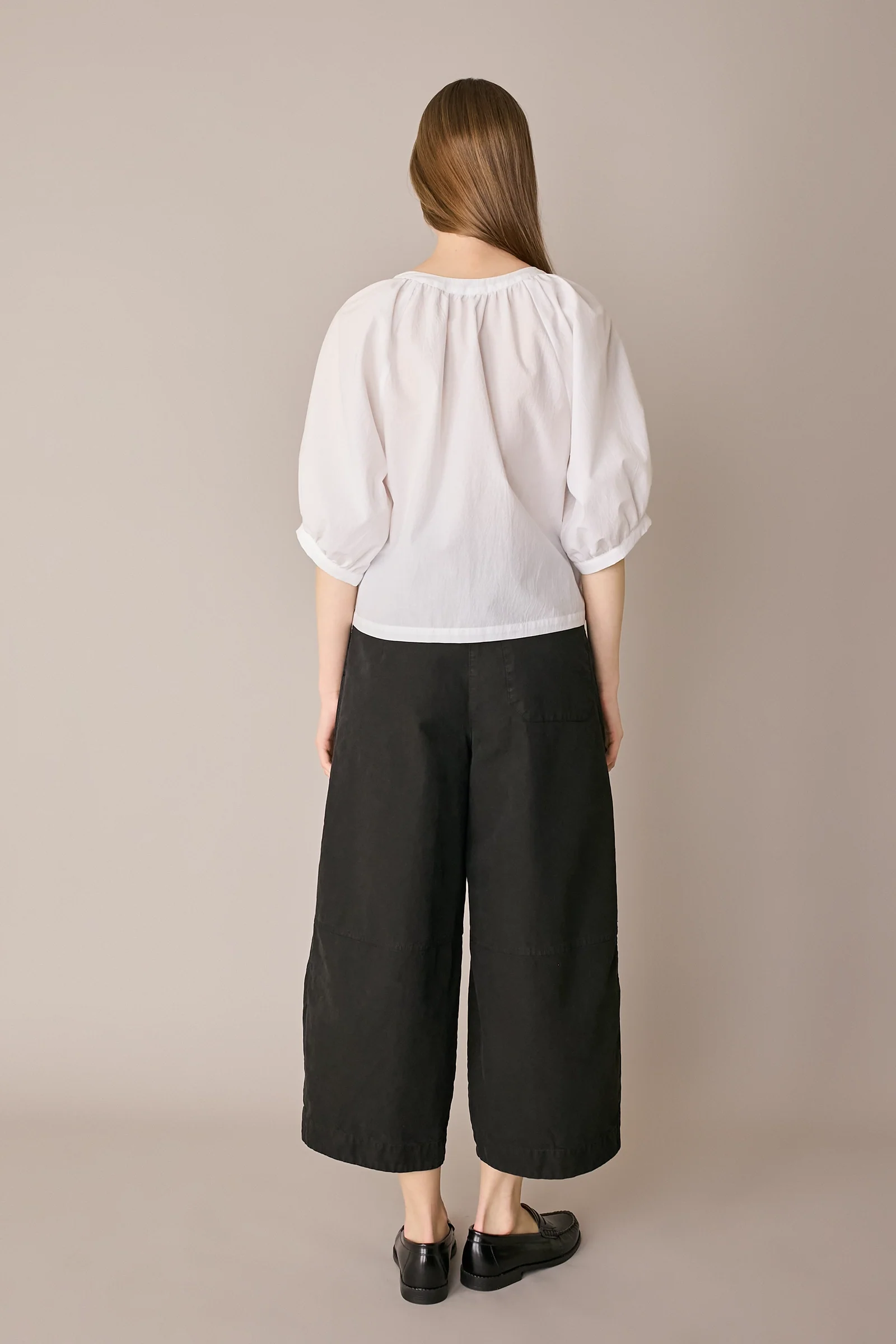Top in cotone con bottoncini rivestiti - Image 4