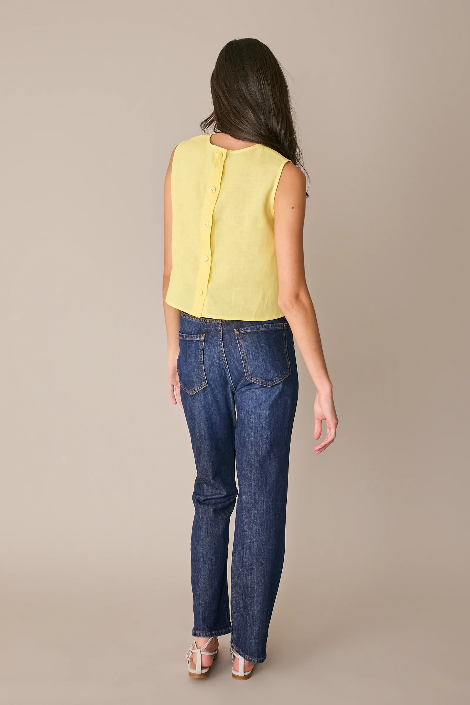 Top in lino con bottoncini - Image 12