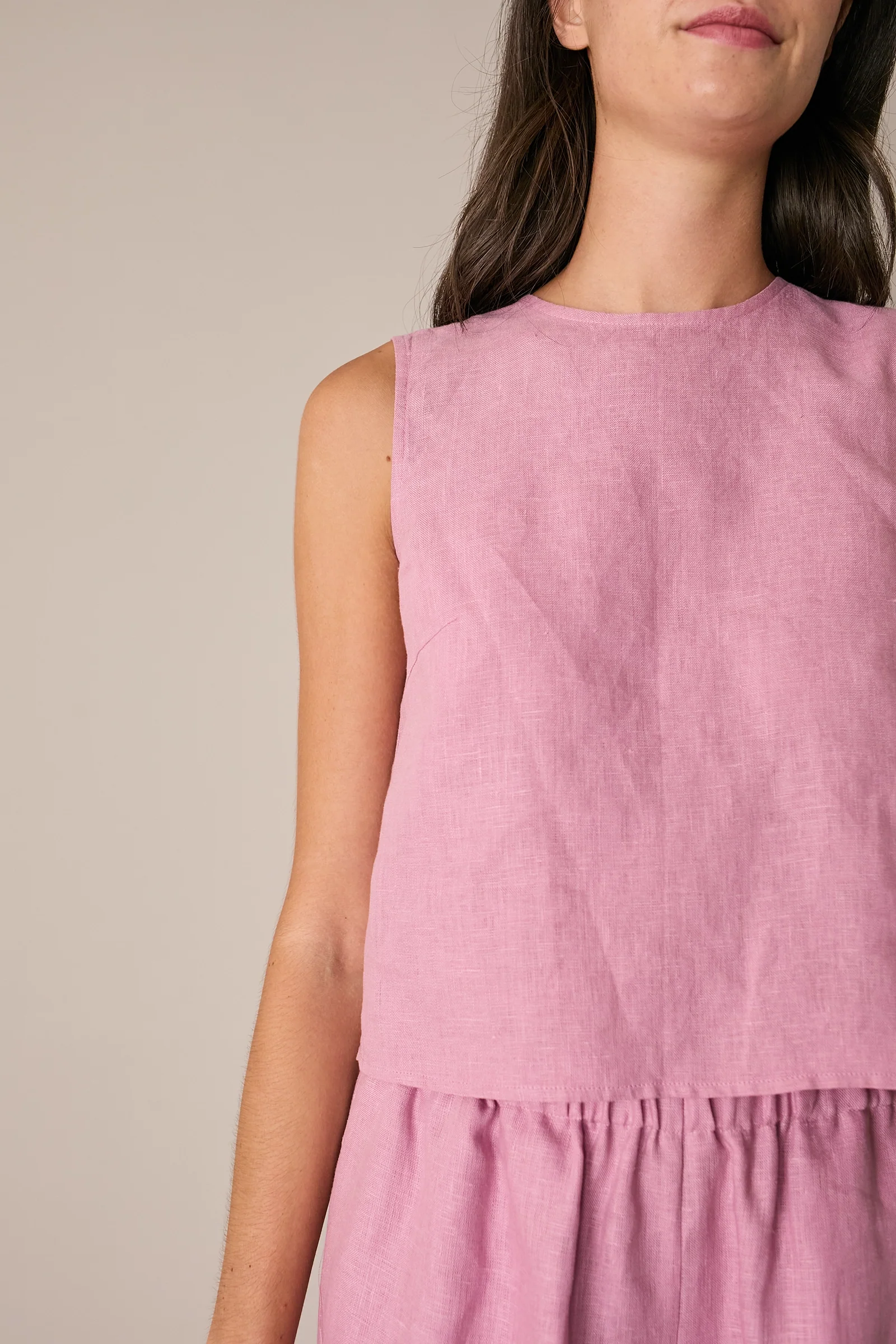 Top in lino con bottoncini - Image 22