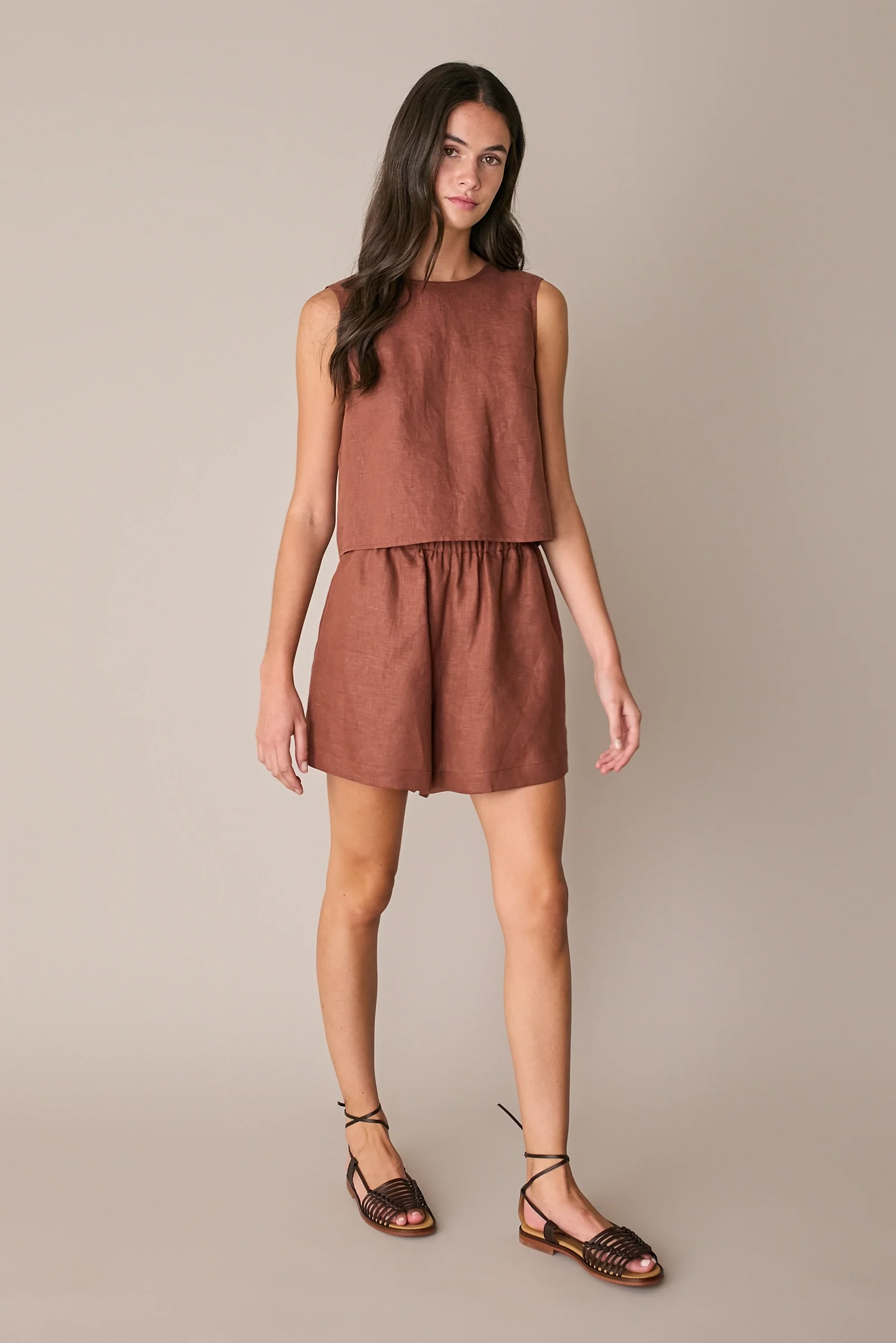 Top in lino con bottoncini - Image 31