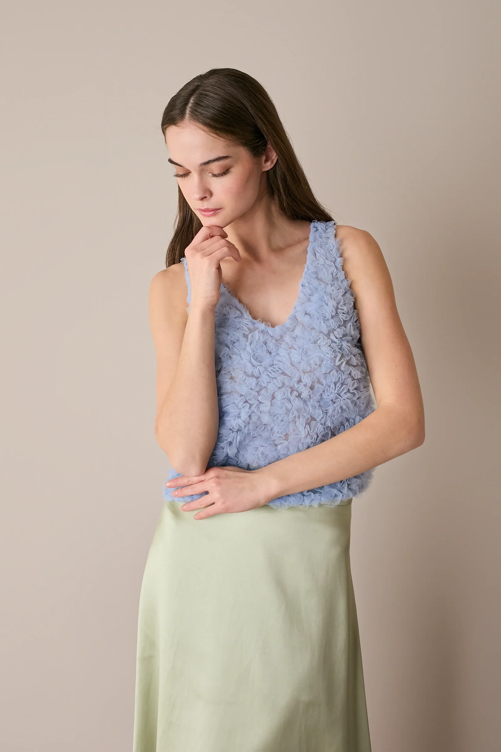 Top in tulle e seta - Image 3